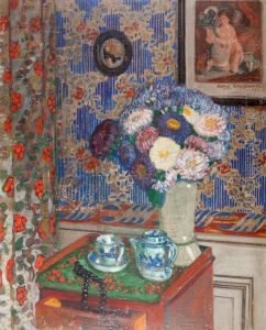 "nature Morte Aux Fleurs by Aloys Hugonnet