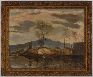 Paysage Lacustre by Fritz Edouard Huguenin-Lassauguette