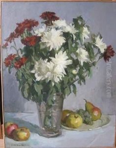 Nature-morte Aux Fleurs Et Fruits by Paul Jean Hugues