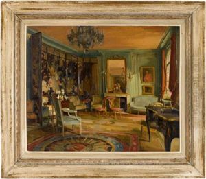 Interior With Blue Chair by Paul Jean Hugues