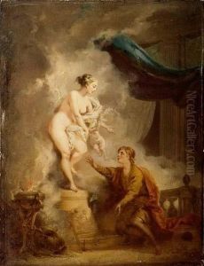 Pigmaglione Innamorato Della Sua Statua 1857 by Victor Louis Hugues
