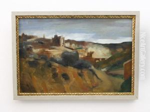 Hugelige Mediterrane Landschaft Mit Architekturstaffage Hugelige Mediterrane Landschaft Mit Architekturstaffage
