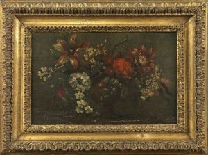 Bouquet De Fleurs Dans Un Vase. by Pierre-Nicolas Huillot