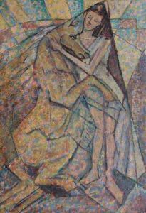 Dziewczyna Z Jednorozcem by Jerzy Hulewicz