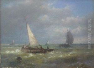 Fishing Boats by Abraham Hulk Snr