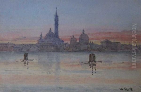 Venetian Skyline At Sunset - view 1