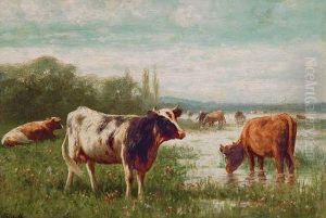 Weidende Kuhe by Frederick William Hulme