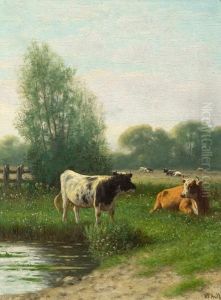 Mucche Al Pascolo by William Frederick Hulk