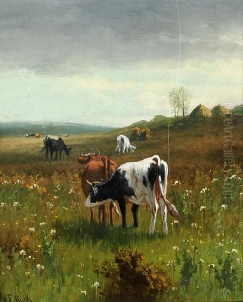 Cattle Grazing In A Landscape - view 1