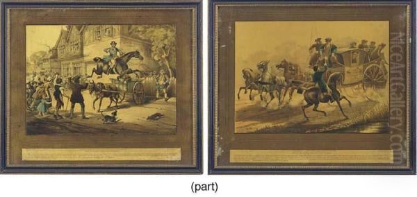 The Life Of Dick Turpin Interview Between Turpin And The Gypsy Queen On Gonerby Hill; Capture And Death Of King, Flight Of Turpin; Death Of Black Bess, Escape Of Turpin And Seizure Of The Pat Rico; Encounter Of The York Stage By Turpin; Deceived By The Fo - view 1