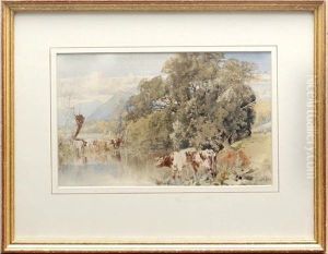 On The Dove, Nr Thorpe, Dovedale by William Hull