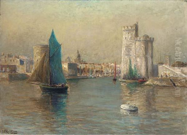 Boats In A Continental Harbour - view 1