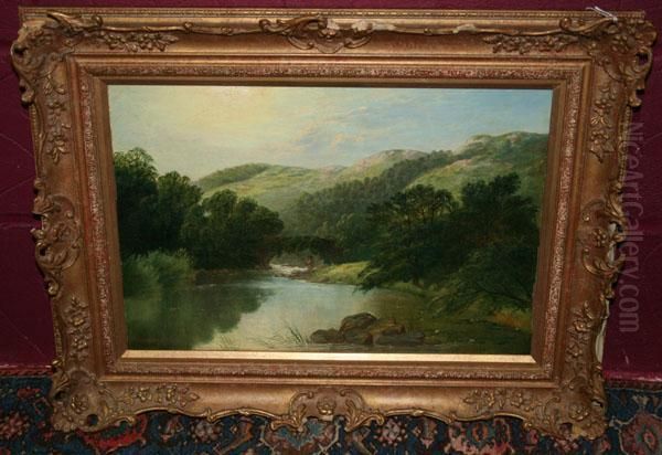 Fisherman On A Welsh River - view 1