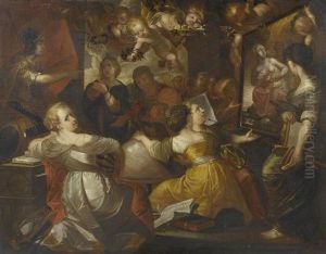 Minerva As Protector Of The Arts by Johann Hulsman