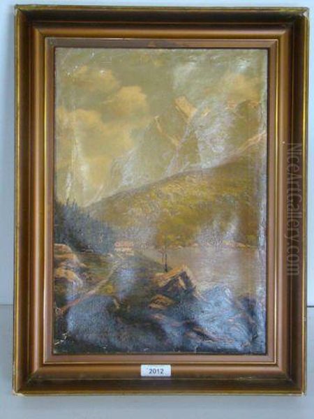 Landscape With Mountains And Lake. - view 1
