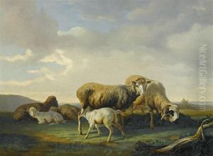 Sheep Grazing by Charles Humbert