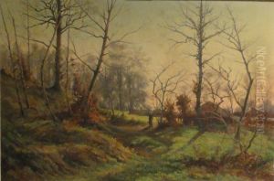 L'oree Du Bois Le Soir A La Folie Haute Marne by Emil Humblot
