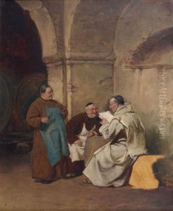 Conciliabule En Refectoire by Adolf Humborg