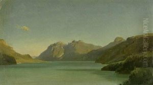 Gebirgssee In Der Schweiz by Carl Hummel