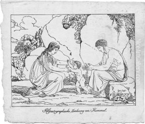Rastende Familie by Johann Erdmann Hummel