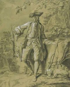 Bildnis Eines Herrn Mit Seiner Jagdbeute by Johann Erdmann Hummel
