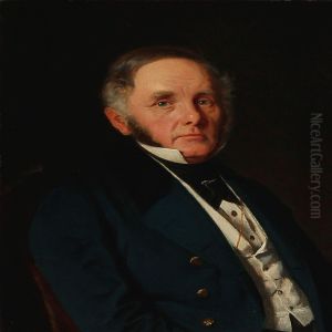 Portrait Of Erik Svitzer, Professor, Doctor And Anatomist by Andreas Herman Hunaeus