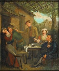 Vrolijk Gezelschap. by Alouis Pierre Paul Hunin