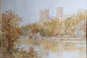 Cattle At The Riverbank Below Durham Cathedral