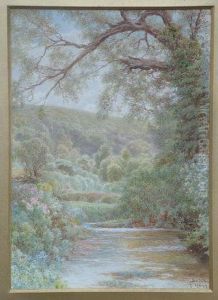 The River Mole At The Bottom Of Box Hill And The Old Water Wheel On The River,
Near Leatherhead by Thomas Hunt