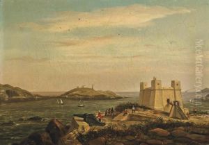 A View Of Wignacourt Tower With St Paul's Bay Beyond