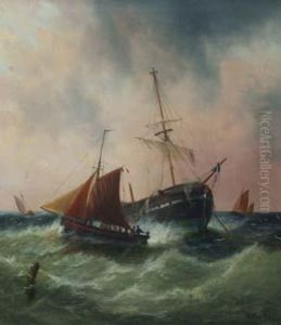 Boats Leaving A Wreck