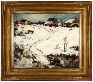 Houses In A Winter Landscape Houses In A Winter Landscape