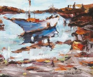 A Harbor Scene A Harbor Scene
