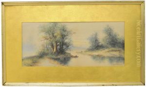 River
And Trees With Birds by Walter Simmons Hunt