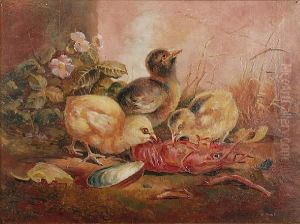 Chicks Meal Time; And Another Similar by W.H. Hunt