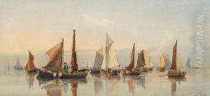 'shrimp Boats Becalmed, Yarm'th Roads, Sunrise'
