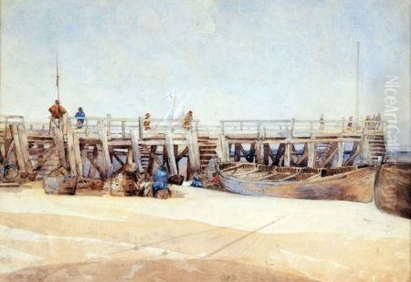 Fisherman At Yarmouth Jetty - view 1