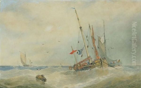 Shipping Boats At Anchor - view 1