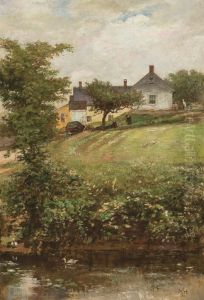 View Of The Ames Family Home by William Morris Hunt