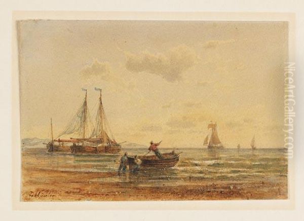 Segel- Und Ruderboote Am Strand - view 1