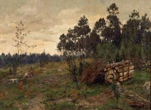Waldlichtung Bei Abendstimmung by Max Hunten