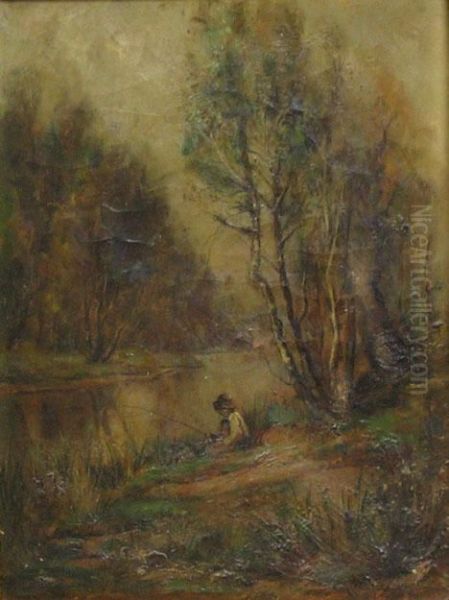 Fishing In A Creek - view 1