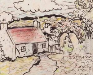 The Red Cottage by George Leslie Hunter