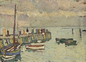 Largo Harbour by George Leslie Hunter