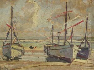 On The Hard, France by George Leslie Hunter