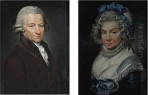 Portraits Of The Simpson Family by Jacques Gabriel Huquier