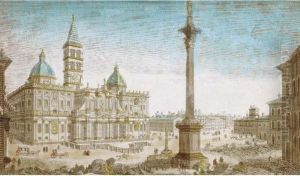 View Of St. Marie, Rome by Jacques Gabriel Huquier