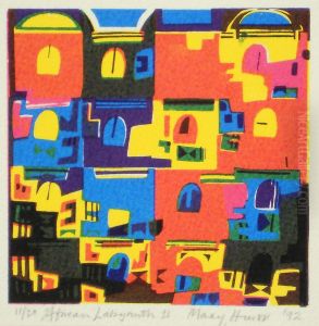 African Labyrinth Ii by Mary Hurst E