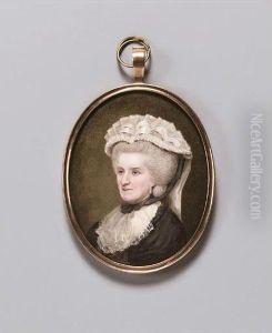 A Miniature Of A Lady, Probably Elizabeth, Lady Milbanke by Johann Heinrich Hurter