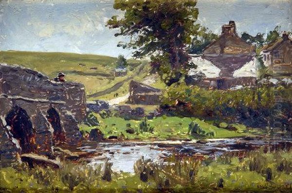 A Pair, Rural White Cottage, With Chickens And The Quiet
Stream - view 1